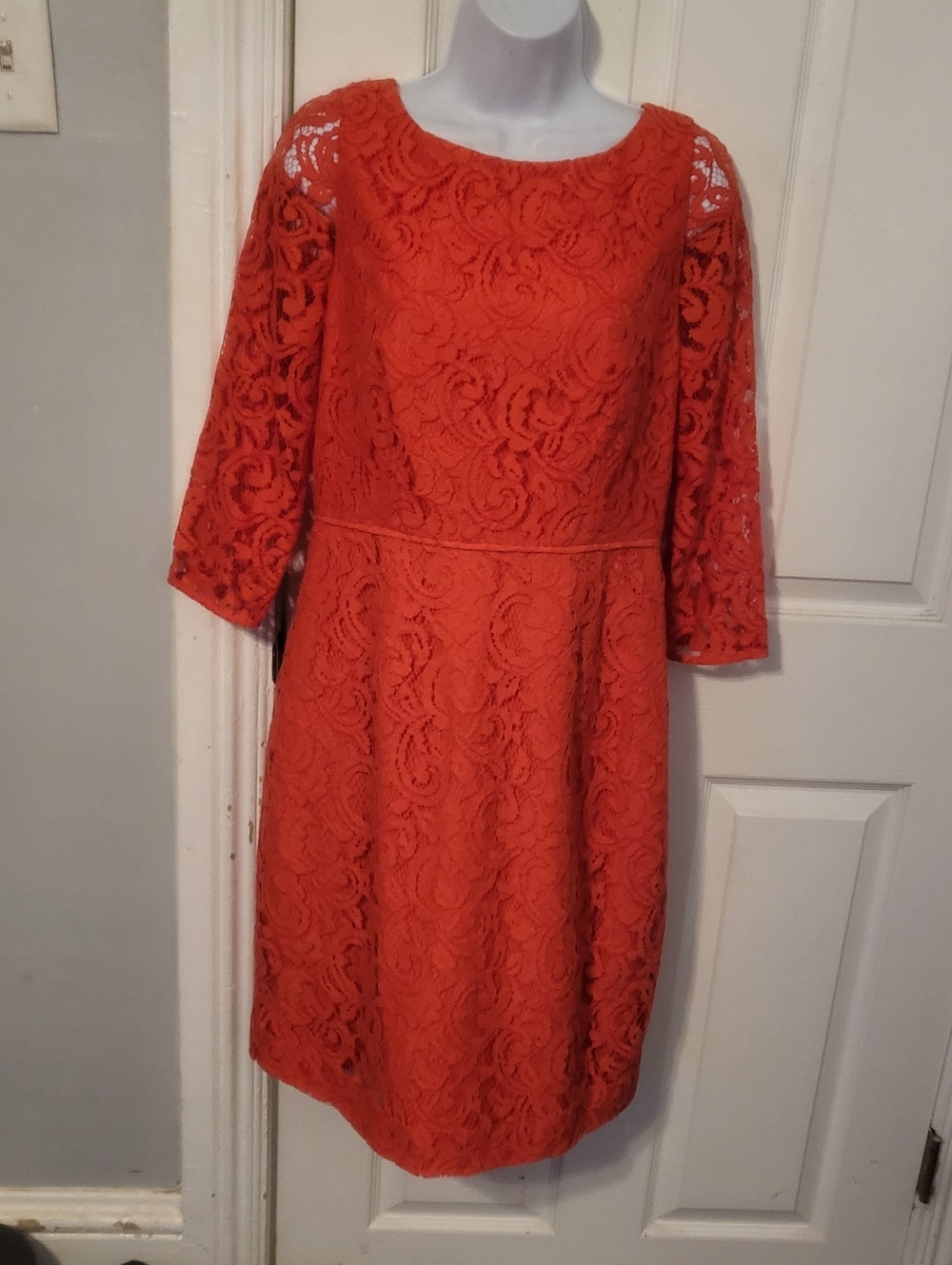 J. Crew Lace 3/4 Sleeve Sheath Dress